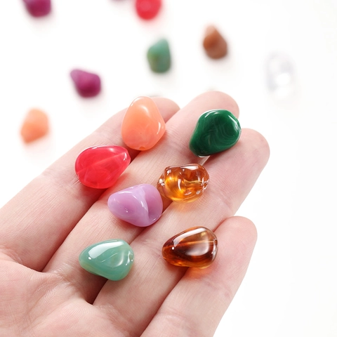 Irregular Acrylic Beads Faux Stone Marble Texture Beads For DIY Jewelry Making Phone Chain Bracelet Necklace Accessories