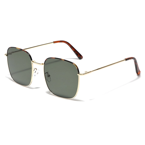 Square Sunglasses Metal Frame Gradient Lenses UV Protection Retro Trendy Eyewear For Women Men