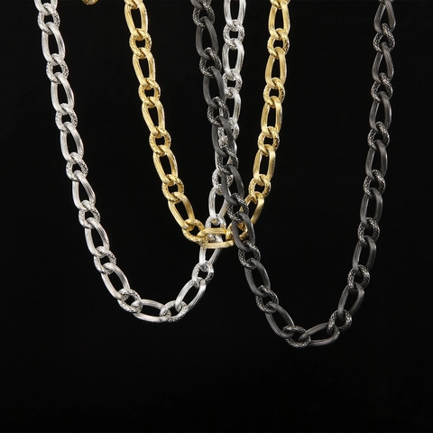 Collana Da Uomo Hip Hop In Acciaio Inossidabile Catena Grossa Texture Verticale Motivo Serpente Gioielli Moda