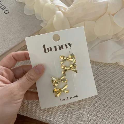 Mini Pinzas Para El Pelo Con Lazo Aleación Metal Clip Lateral Elegante Moda Accesorios Para El Cabello Mujeres Niñas Hecho A Mano