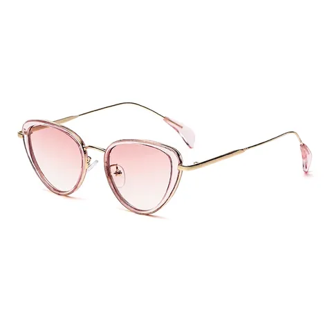Occhiali Da Sole Occhi Di Gatto Da Donna Montatura In Metallo Vintage Occhiali Anti Luce Blu Retro Protezione UV