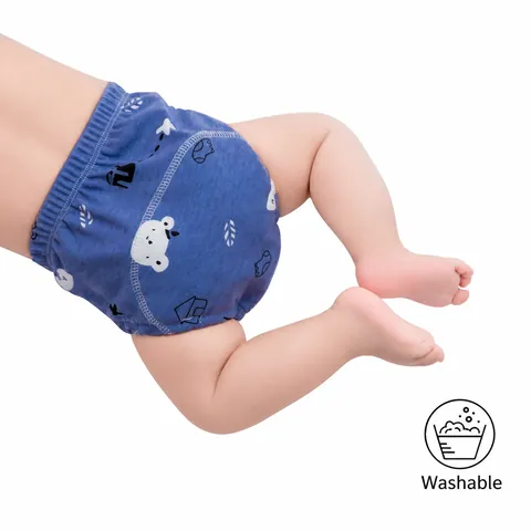 Baby Trainingshose Reine Baumwolle Waschbare Wiederverwendbare Windel Unterwäsche Wasserdicht Atmungsaktiv Cartoon Tier Kleinkind