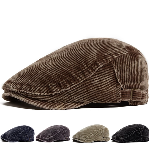 Gorra Plana De Pana Lavada Vintage Algodón Ivy Hat Boina Ajustable Newsboy Cap Para Hombres Mujeres