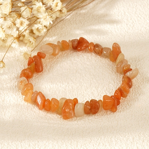 Bracciale Elastico In Perle Di Pietra Naturale Irregolari Guarigione Chakra Gioielli Bohémien Per Donne Regalo