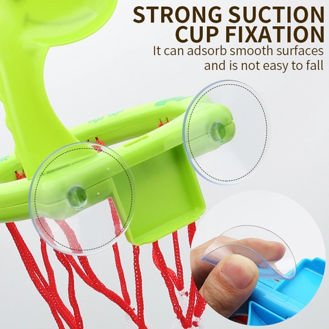 Bathroom Basketball Hoop Toy Cartoon Dinosaur Shark Shape With Suction Cup For Toddler Bathtub Water Play Plastic