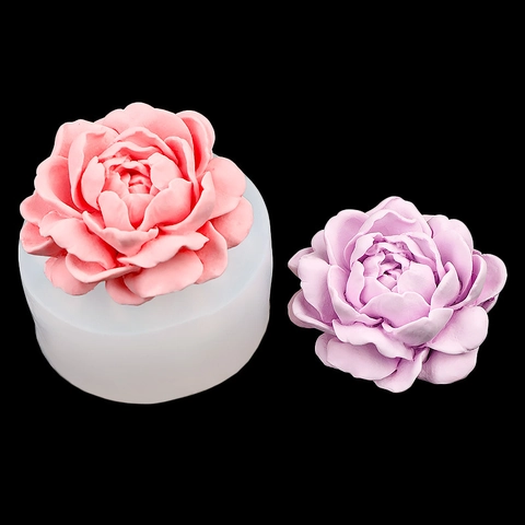Peony Flower Silicone Mold Realistic Floral Shape For Cake Baking Chocolate Aromatherapy Candle Soap Resin Casting DIY Craft