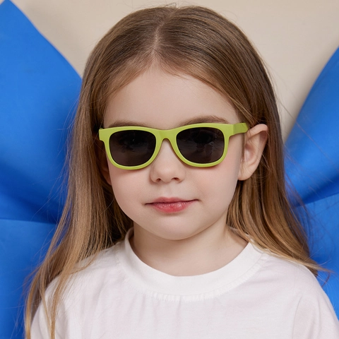 Toddler Polarized Sunglasses TPEE Flexible Square Frame UV400 Protection Baby Boys Girls Lightweight Fashion Sun Glasses