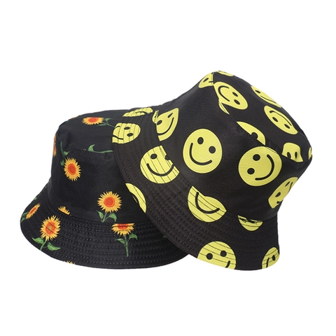 Gorro De Pescador Estampado Sombrero De Cubeta Poliéster Protección Solar Verano Exterior Moda Gráfico Para Adulto Unisex