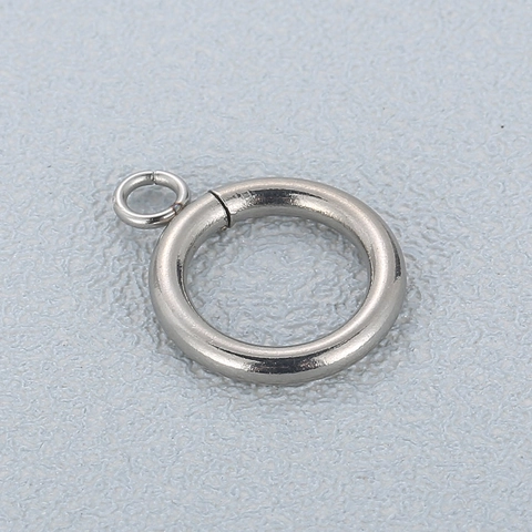 Ciondolo Ad Anello Circolare Rotondo Acciaio Inossidabile DIY Charm Geometrico Connettore Per Creazione Gioielli Accessorio