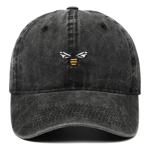 Cappello Da Baseball In Cotone Lavato Con Ricamo Ape Vintage Distressed Cappello Sole Regolabile Uomo Donna