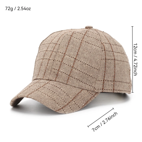 Cappello Da Baseball A Quadri Stile Britannico Vintage Protezione Solare Regolabile Traspirante Casual Unisex