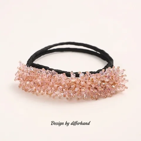 Creatore Di Chignon In Cristallo E Künstliche Perle Flessibile Strumento Arricciacapelli Pigro Elegante Accessorio Styling Per Donne