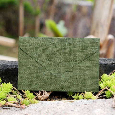 Mini Card Envelopes Textured Specialty Paper Linen Pattern Small Card Holder Retro Stationery For Gift Invitations