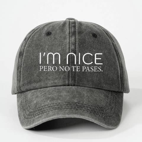 Gorra De Béisbol De Algodón Lavado Slogan Letras Impresas Ajustable Distressed Retro Gorro De Sol Casual Unisex