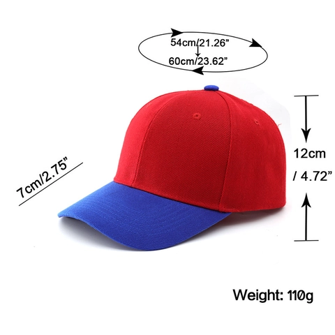 Honkbalpet Katoen Twill Contrastkleur Verstelbaar Zonbescherming Hoed Ademend Buitensporten Casual Voor Heren Dames