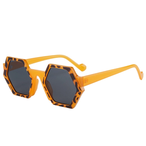 Occhiali Da Sole Esagonali Protezione UV400 Montatura PC Geometrica Stile Retro Vintage Per Donna Uomo