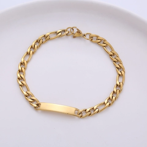 Pulseras De Acero De Titanio Geométricas Minimalistas Unisex