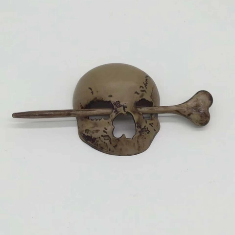 Horquilla De Calavera Con Pasador De Hueso Falso Gótico Retro De Resina Para Halloween Estilo Punk Accesorios Para Mujer
