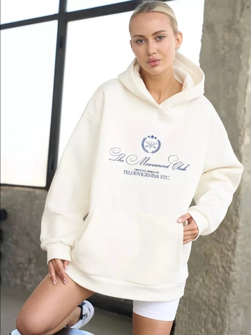 Women Oversized Hoodie Cotton Blend Letter Print Long Sleeve Streetwear Casual Loose Sweatshirt Graphic Pullover Top