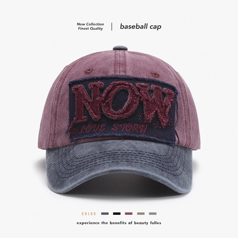 Cappello Da Baseball In Cotone Lavato Vintage Distressed Two Tone Patchwork Berretto Traspirante Regolabile Esterno Unisex