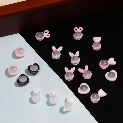 Herz Hasenohren Keramik Ohrring Verschlüsse Stopper Zubehör Für Stecker Schmuckherstellung Für Damen