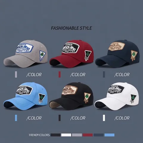 Gorra De Béisbol De Algodón Bordado Vintage Ajustable Protección Solar Sombrero Deportivo Exterior Hombre Mujer