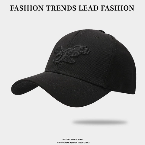 Casquette De Baseball Brodée Aigle Polyester Coton Respirant Protection Solaire Extérieur Casual Street Fashion Réglable Hommes Femmes