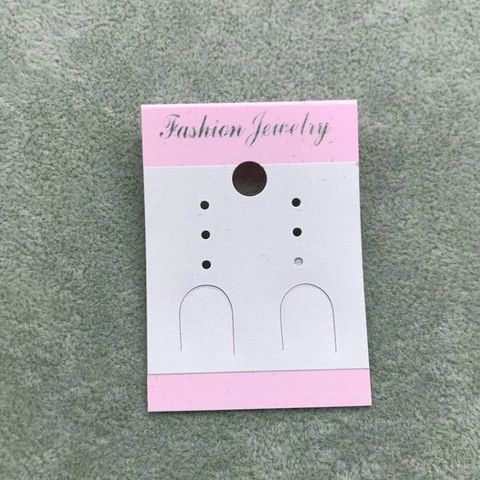 Ohrring Display Karten Schmuckverpackung Hängeetiketten Samt Beflockt PVC Gebürstete Textur Für Stecker Halsketten