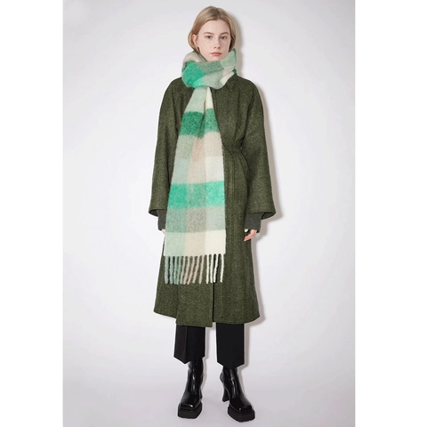 Dames Ruit Franje Sjaal Imitatie Kasjmier Mohair Dikke Warme Winter Sjaal Grote Omslagdoek Zacht Tassel Rooster Patroon Herfst Accessoires