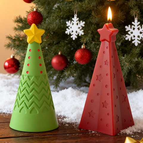 Weihnachtsbaum Silikonform Sternkegel Form Für DIY Aromatherapie Kerze Seife Harz Gips Handwerk Festliches Dekor