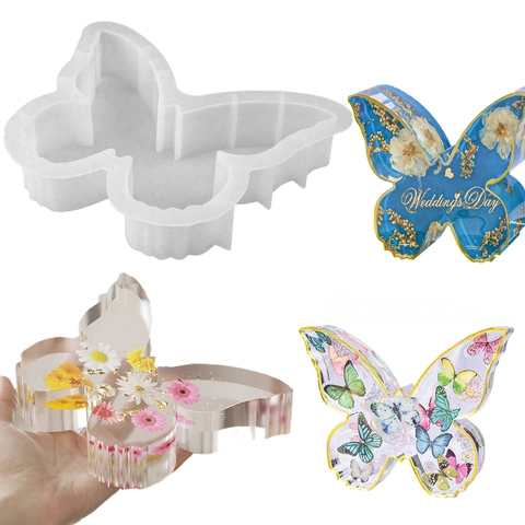 Butterfly Shape Silicone Mold Large DIY Resin Epoxy Casting Tool For Bookends Desktop Ornaments Home Decoration