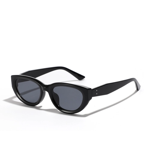 Occhiali da Sole Quadrati Occhio di Gatto Vintage per Donna Moda Montatura in PC Decorazione con Borchie Protezione UV400 Parasole Esterno Viaggio Occhiali