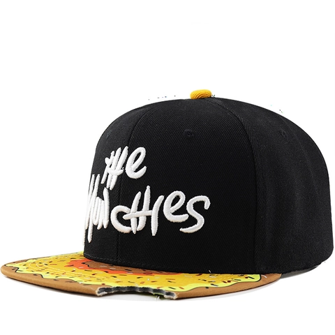 Snapback Honkbalpet Katoen Donut Print Bijtspoor Borduurwerk Streetwear Verstelbaar Hip Hop Pet