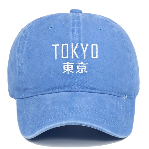 Gorra De Béisbol De Algodón Lavado Retro Bordado De Tokio Transpirable Protección Solar Deportes Al Aire Libre Ajustable
