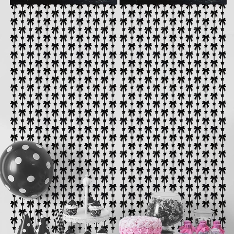 Schleife Stern PET Folie Fransenvorhang Metallischer Tinsel Hintergrund Für Geburtstag Party Hochzeit Dekoration Fotografie Hintergrund