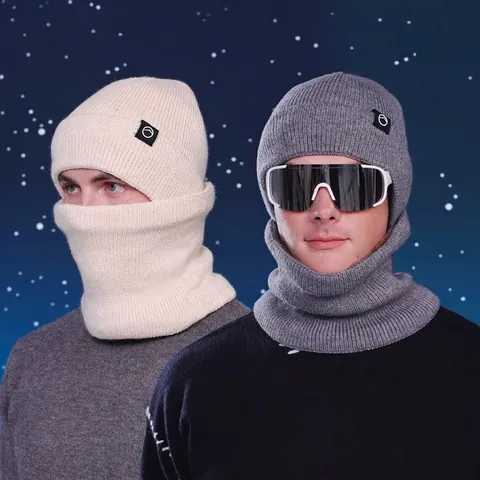 Gorro De Punto Calentador De Cuello Y Guantes Táctiles Invierno Cálido Forro Polar Accesorios Exterior Para Hombres Mujeres