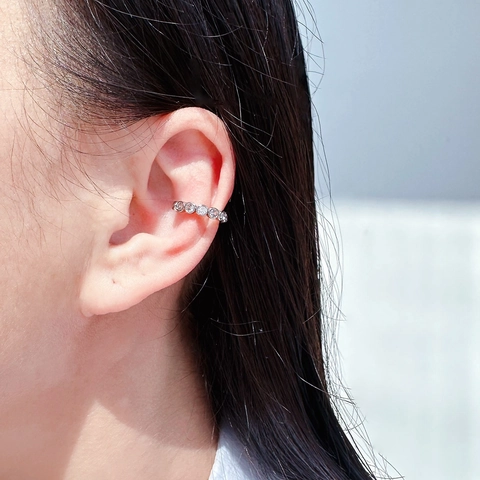 Minimalistisch Messing Zirkonia Ohrknochenclip Ohne Loch C Form Manschette Ohrringe Gold Silber Plattiert Elegant Damen Schmuck