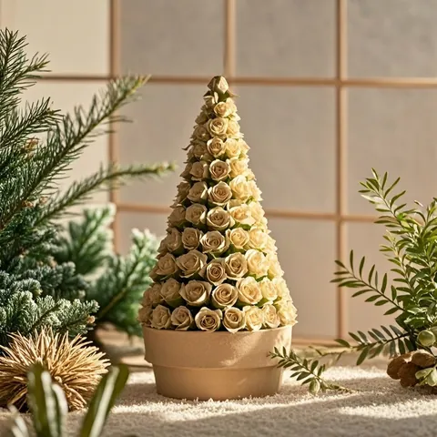 Rose Christmas Tree Silicone Mold For Aromatherapy Candle Making Handmade Soap Gypsum Resin DIY Craft Christmas Decor