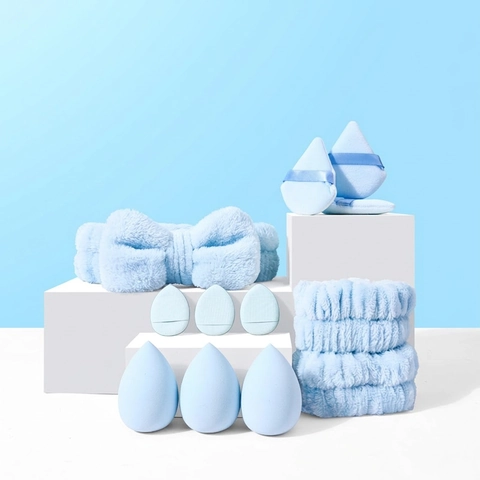 Makeup Sponges Beauty Eggs Coral Fleece Headband And Wristbands Hydrophilic Non Latex Soft Elastic Facial Wash Tools