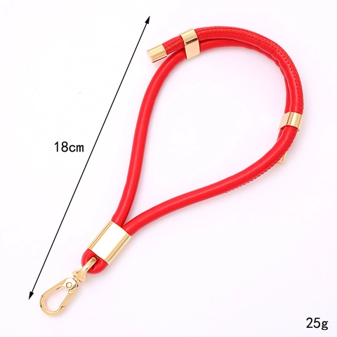 Adjustable PU Leather Rope Keychain Bag Charm Phone Lanyard With Alloy Gold Rings And Lobster Clasp Minimalist Design