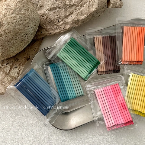 Matte Candy Color Metal Bobby Pins Korean Style Minimalist Hair Clips For Women Girls Side Bangs Barrettes