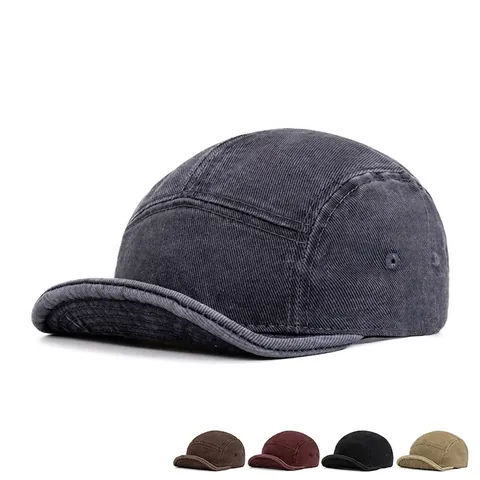 Retro Washed Cotton Baseball Cap Soft Brim Adjustable Peaked Hat Outdoor Sun Protection Casual Streetwear For Men Women