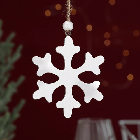 Christmas Tree Hanging Ornaments White Wooden Hollow Heart Star Snowflake Angel Shape Holiday Party Decor Nordic Minimalist