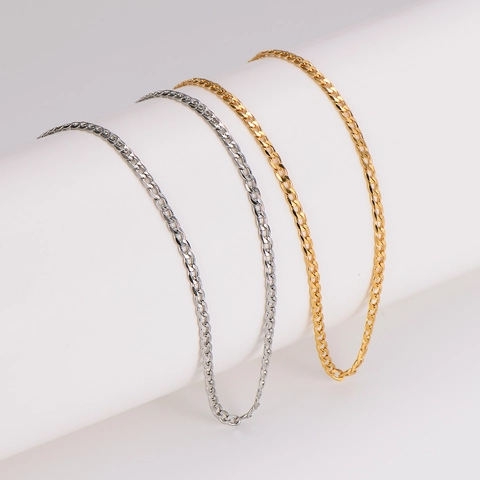 Collana A Catena A Maglia Cubana Acciaio Inossidabile 304 Hip Hop Gioielli Di Moda Minimalista Per Uomo Donna