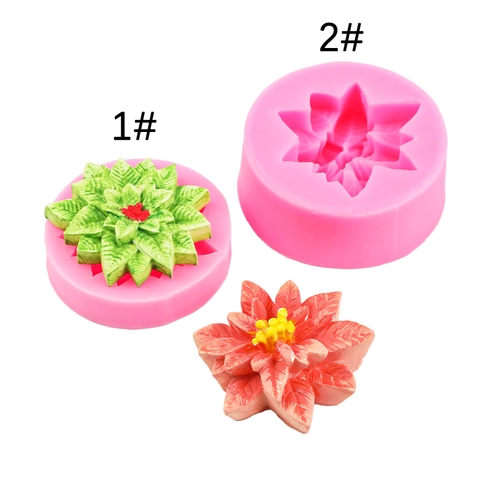 3D Blume Silikonform DIY Harz Handwerk Poinsettia Form Für Hausgemachte Seife Kerze Ornament Dekoration