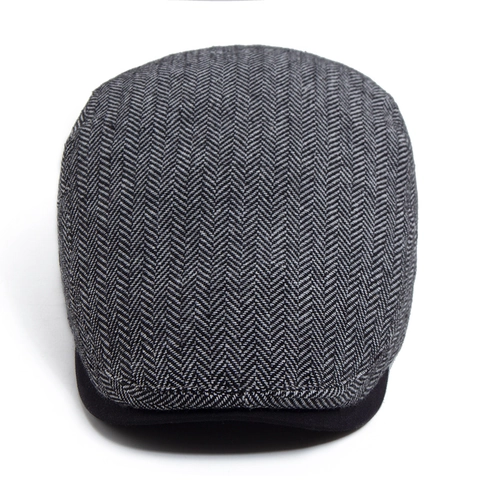 Heren Vintage Flat Cap Visgraat Verstelbaar Ivy Hat Britse Stijl Katoen Polyester Herfst Winter
