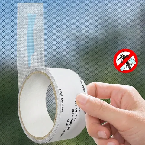 Window Screen Repair Tape Self Adhesive Mesh Patch Polyurethane Net Fixer For Door Curtain Mosquito Netting Strong