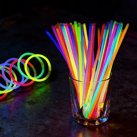 Varitas Luminosas Y Pulseras De Neón Multicolor Plástico Fluorescente DIY Recuerdos De Fiesta Concierto Halloween Celebración Boda