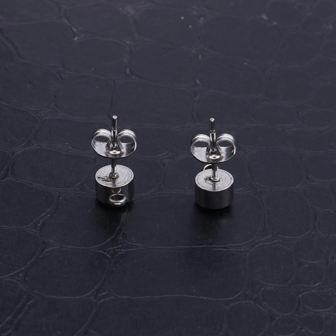 Pendientes De Botón De Acero Inoxidable Redondos Cristal Facetado Colorido Accesorios Joyería Con Lazo Para Creación Joyas DIY Mujer