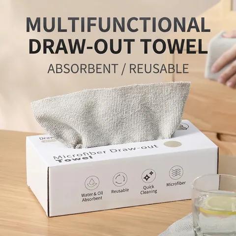 Chiffon De Nettoyage En Microfibre Lavette Cuisine Absorbant Réutilisable Utilisation Sec Humide Serviettes